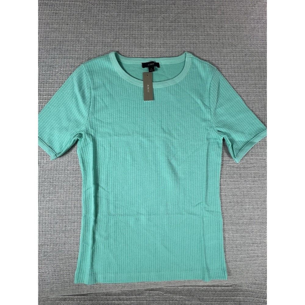 J. CREW Mint green short sleeve t shirt knit top Size Small Style AJ620 - Picture 2 of 8
